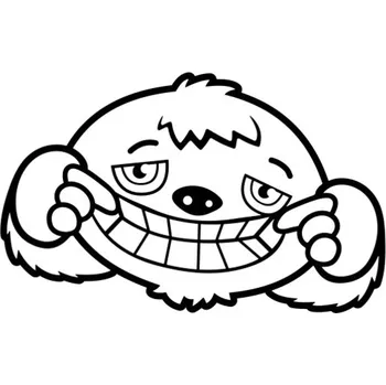 Samolepicí dekorace na vozidlo Samolepka lenochod na auto a motorku, tuning nálepka (5413)