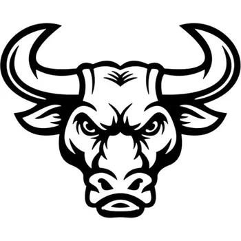 Samolepicí dekorace na vozidlo Samolepka zamračený býk na auto a motorku, tuning nálepka (5260)