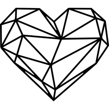 AMADEA Dřevěná dekorace Srdce na zeď - černé 40 cm, český výrobek