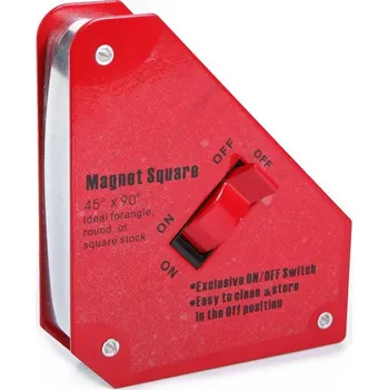 Inspekční zrcátko Přídržný magnet pro svařování v úhlu, s vypínačem ON / OFF, velikost 150 x 130 mm (TrueTech)