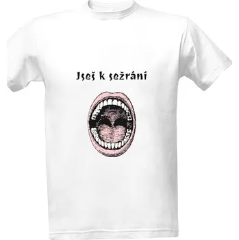 Pánská móda Tričko s potiskem Jseš k sežrání pánské