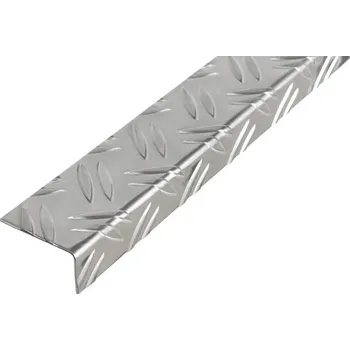 Stavební profil Alu L rýhovaný profil 53,6x29,5 mm, 2 m