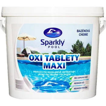 SparklyPOOL Oxi kyslíkové tablety do bazénu MAXI 200 g Bazénová chemie SparklyPOOL Oxi kyslíkové tablety do bazénu MAXI 200 g