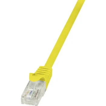 Datový kabel LogiLink CP2037U RJ45 síťové kabely, propojovací kabely CAT 6 U/UTP 1.00 m žlutá s ochranou 1 ks