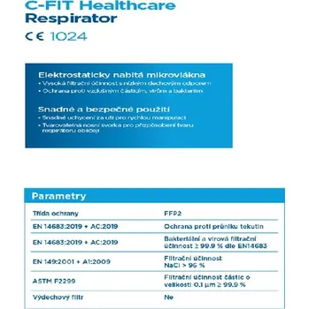 respirátor Respirátor FFP2 BTL Healthcare-za uši-1 bal.=25 ks - ID: 486
