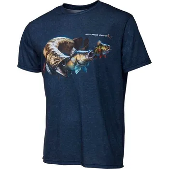 Pánské tričko Savage Gear Tričko CANNIBAL TEE M BLUE