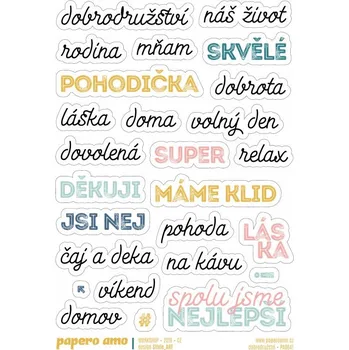 samolepka Papero amo - Samolepky arch - PASTELOVÁ / Dobrodružství