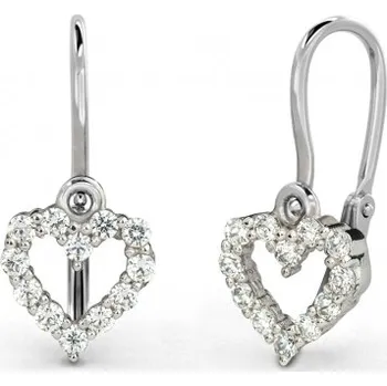 Náušnice Luxur, Dětské náušnice Viola, bílé zlato a zirkony, 6680241-0-0-1