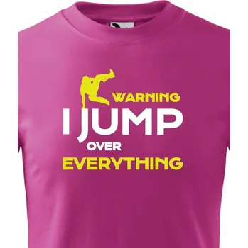 Chlapecké tričko Dětské tričko - Parkour jump, Barva Purpurová, Velikost 158 cm/12 roků, Canvas Dětské tričko Bezvatriko.cz 0799