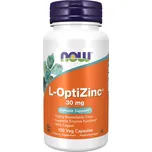 NOW L-OptiZinc Zinek + Měď, 30 mg x 100 rostlinných kapslí