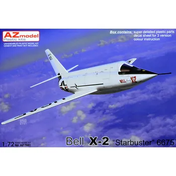 Plastikový model AZ model 1/72 Bell X-2 'Starbuster' 6675 (3x camo)