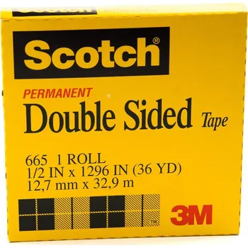 Kancelářské lepidlo Lepicí páska SCOTCH 665 12mm 33m oboustranná 179334