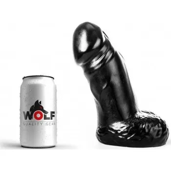 Dildo Wolf Sergeant, černé dildo s Vac-U-Lock 22 x 6,8–8,1 cm