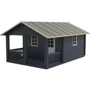 Zahradní domek Zahradní domek roubený TERUEL I 6,5 x 4,5 m s terasou 8m2