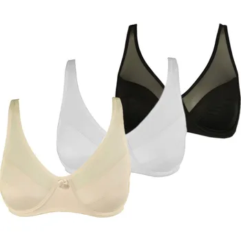 Podprsenka Numberoplus Dámské podprsenky Selena - 0347 mix barev ( 3ks v balení ) Barva: Mix barva, Velikost: 80D