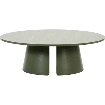 Konferenční stolek Zelený kulatý konferenční stolek Teulat Cep 110 cm
