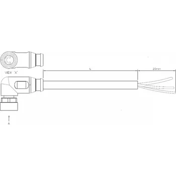 TE Connectivity upravený zástrčkový konektor pro senzory - aktory, 1-2273083-1, piny: 4, 1.50 m, 1 ks