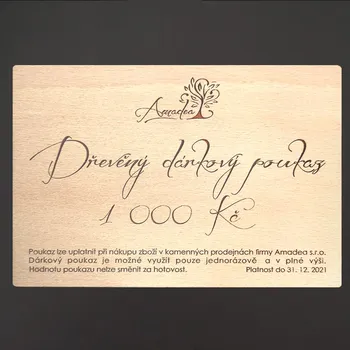 Dárková krabička AMADEA - Dřevěný dárkový poukaz