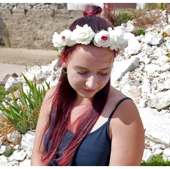 Čelenka DAALO Kytičková čelenka - bílá