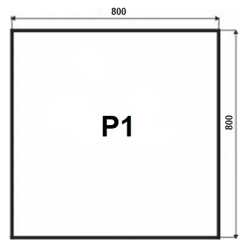 AGC Fenestra Sklo pod kamna P1 malé - čiré 80x80