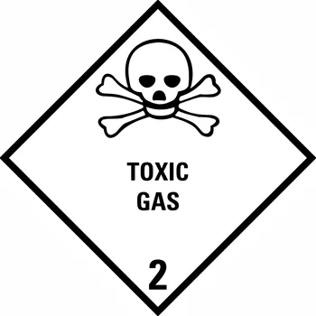 ADR třída 2.3 - TOXIC GAS plast 1mm 250x250 mm