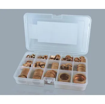 SADA - měděné kroužky - různé velikosti - 440 ks - T2/3220