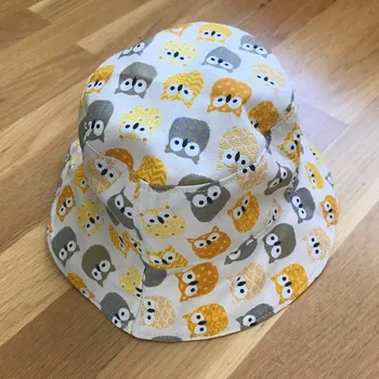 Klobouk Bavlněný klobouček - sovičky, Katka Černá Velikost: obvod 50-51