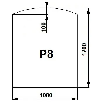 AGC Fenestra Sklo pod kamna P8 - kouřové 100x120