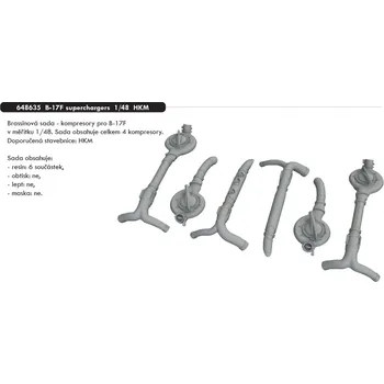 Plastikový model Eduard 1/48 B-17F superchargers (HKM)