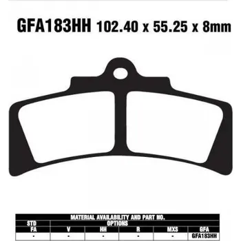 Brzdový komplet EBC GFA183 HH sintrované brzdové destičky pro motorku