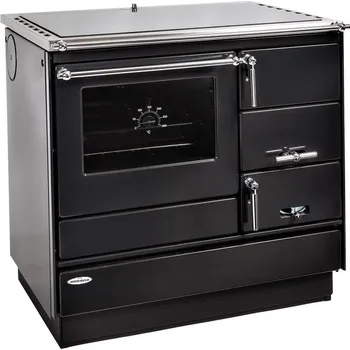 Sporák na tuhá paliva KVS Ekodivize KVS Moravia VSP 9103.0682 - antracit levý, chromované doplňky