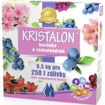 Pěstitelství Hnojivo pro přihnojování kyselomilných rostlin Kristalon borůvka a rododendron 0,5 kg