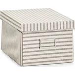 Zeller Lepenková krabice s víkem, 21 x 28 x 15 cm, béžová barva