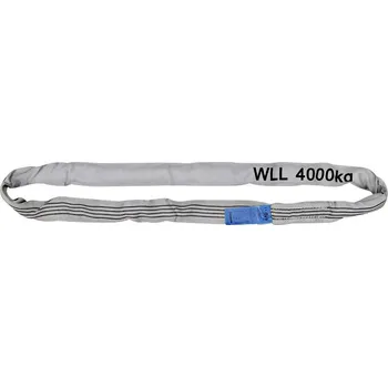 Upínací popruh Petex 47204218 kulatá smyčka Pracovní zatížení (WLL)=4 t šedá EN 1492-2 DIN 1492-2