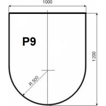 AGC Fenestra Sklo pod kamna P9 - čiré 100x120