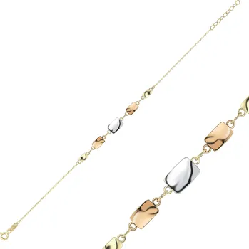 Náramek Lillian Vassago Náramek s placičkami, kombinované zlato LLV46-GB044