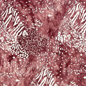 Úplet N5303, vínovo-bílý žakárový vzor, š.150