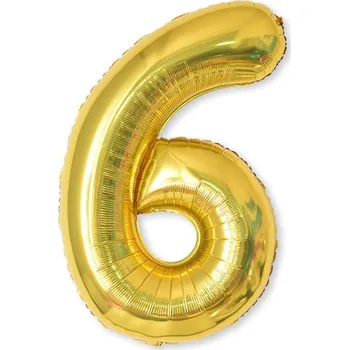 DAALO Nafukovací balónky čísla maxi zlaté - 6
