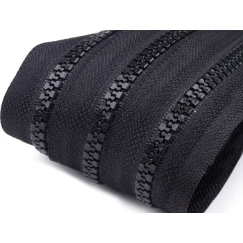 Zip kostěný No 5 metráž černý, barva Černá