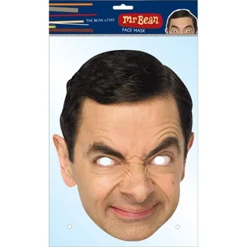 Maskarade Papírová maska Mr. Bean Karnevalová maska Maskarade Papírová maska Mr. Bean