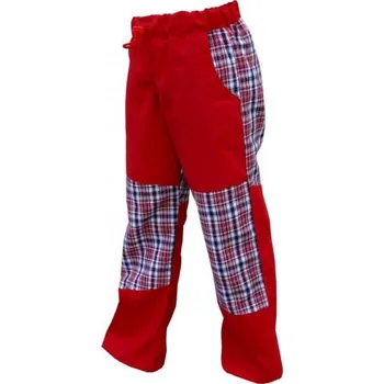 Chlapecké kalhoty Fantom Letní dětské bavlněné kalhoty červené+červeno-modro-bílá malá kostka, vel.116