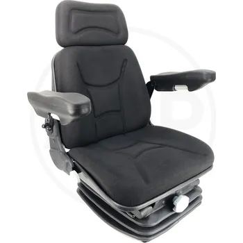 Sedadlo Sedačka odpružená na traktor Zetor a Ursus s loketními opěrky a hlavovou opěrkou.