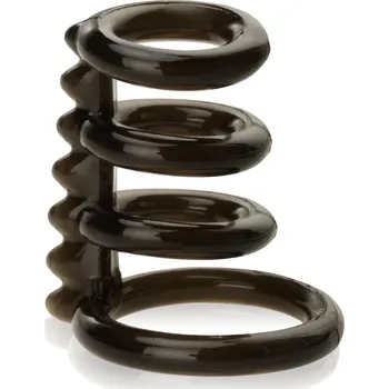 Návlek na penis KROUŽEK V PODOBĚ 4 RINGŮ ČTYŘNÁSOBNÁ ROZKOŠ - 74853983