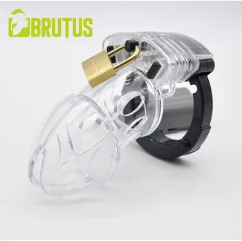 Pás cudnosti Brutus Alpha Cage Chastity Cage Clear