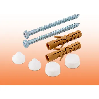 Sada k upevnění WC, bidetů, 6x70, BÍLÁ/NEREZ - U/2331