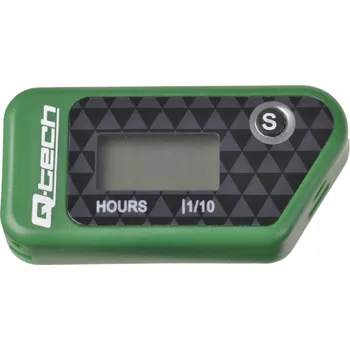 Auto-moto Měřič motohodin bezdrátový s nulovatelným počítadlem, Q-TECH (zelený)
