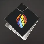 AMADEA Dřevěný příívěsek na krk list, 6x3,5 cm, český výrobek