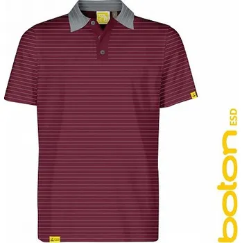 ESD Pracovní polokošile CHAMEO BOTON ESD, vínová CHP-009-ESD