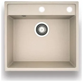 Nerezový dřez Casarredo Pyragranitový dřez CAMEA 1B (53x50) vanilla