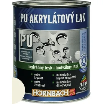 Lak na dřevo Barevný lak Hornbach PU akrylátový na vodní bázi 0,375 l šedobílá hedvábný lesk